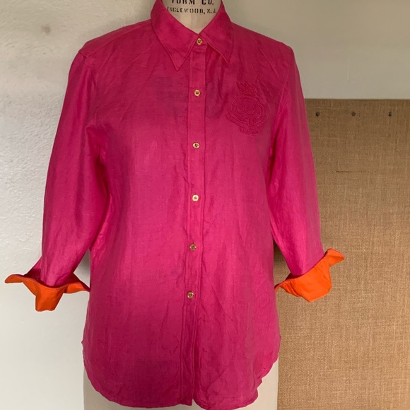 Lauren Ralph Lauren Tops - LAUREN RALPH LAUREN LINEN BLOUSE